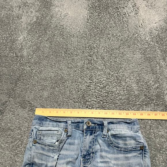 BKE Jeans Mens 28 (28x31) Alec Straight Thick Stitch Western Blue Denim Pant - Picture 9 of 12